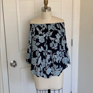 Splendid Floral Off the Shoulder Top